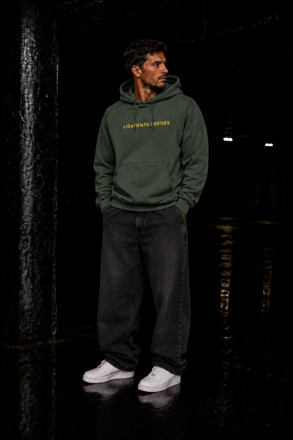 Sweat Néon Hiver Vert