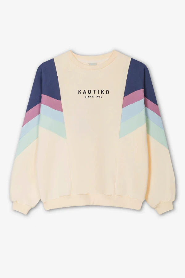 Sweatshirt Ginger Cream / Grape
