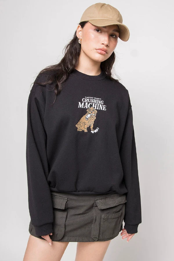 Crushing Machine Black Sweatshirt