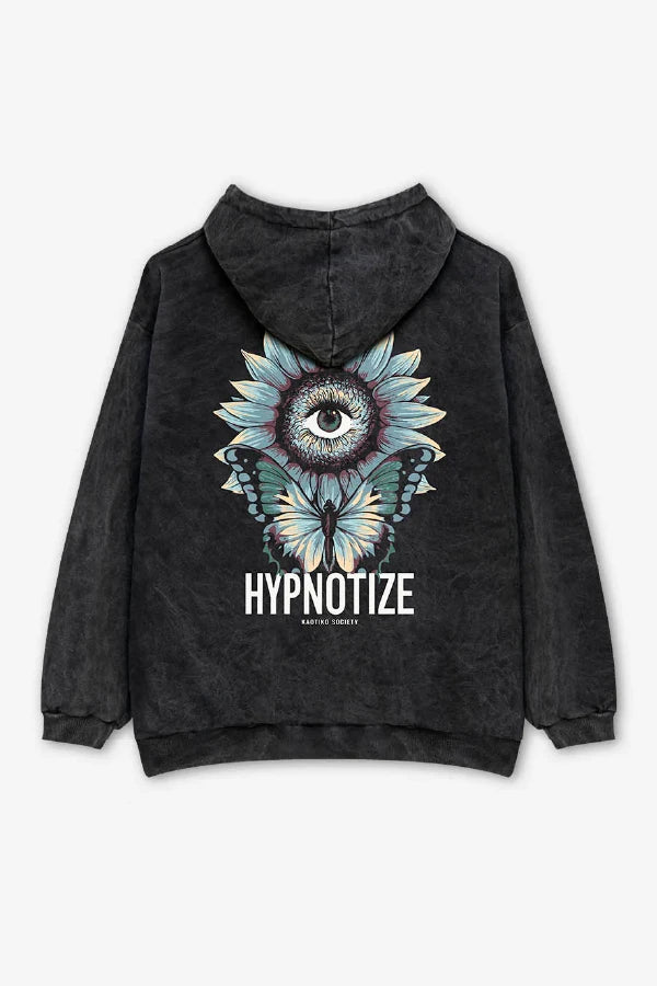 Sweat-shirt délavé Hypnotize noir