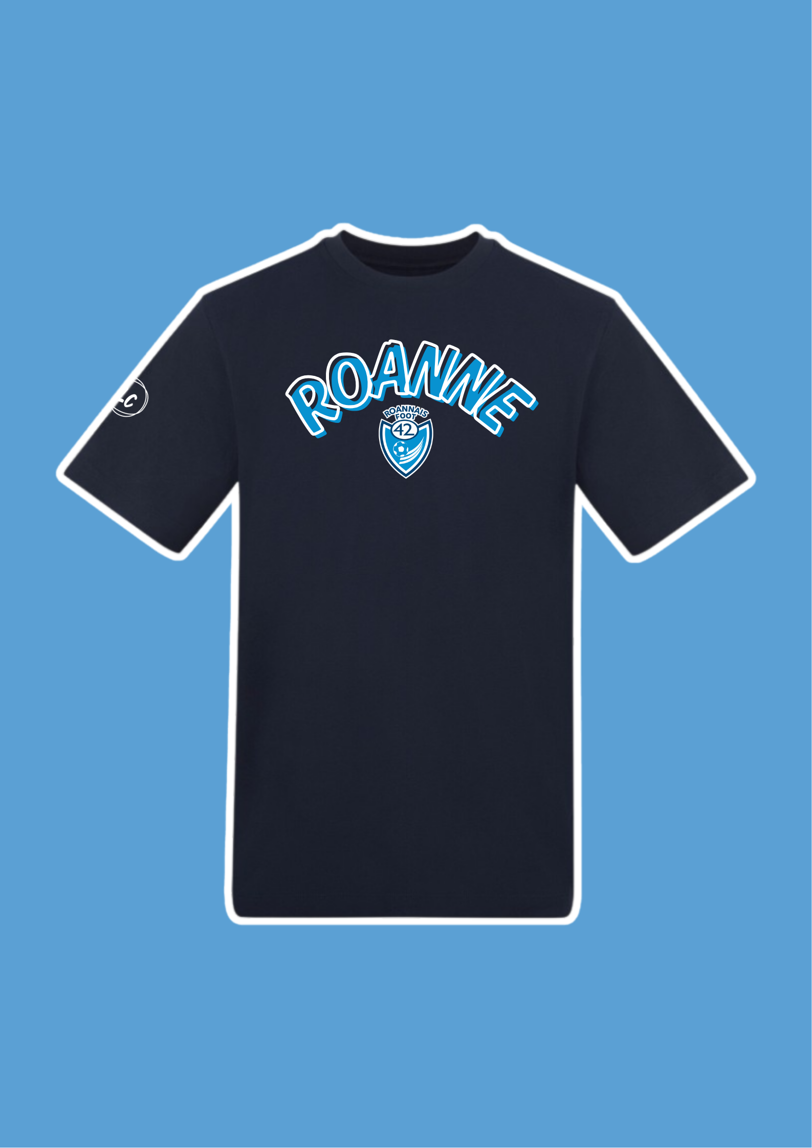 T-shirt marine Roanne avec logo