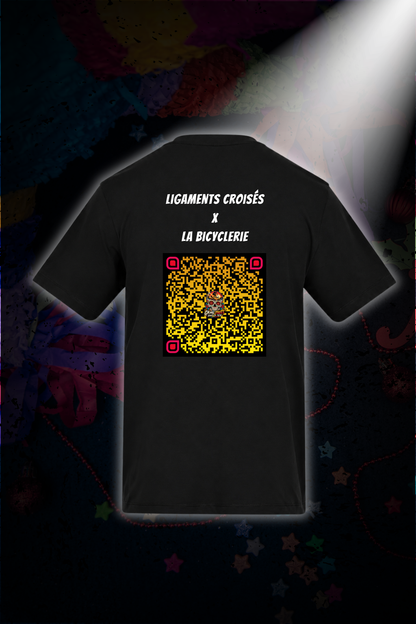 T-shirt LC x La Bicyclerie Roannaise Noir - dos avec QR code
