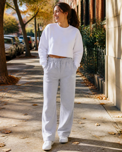 Jogging large LC Gris Chiné porté femme