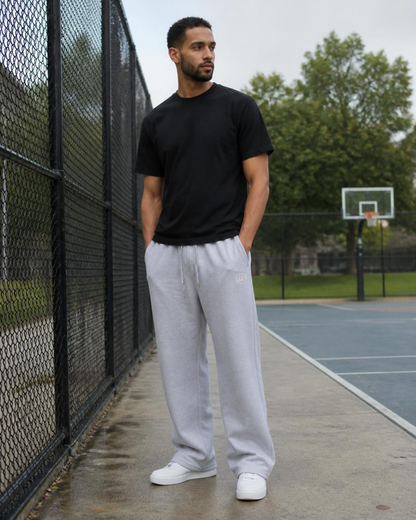 Jogging large LC Gris Chiné porté homme