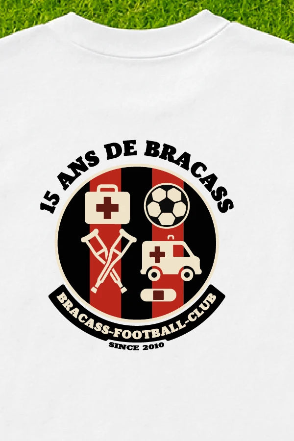 T-shirt Bracass-FC Le 15ans Blanc