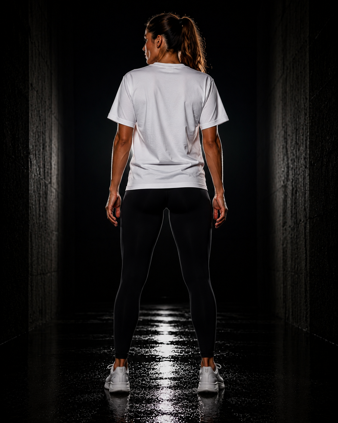 Legging flex - Noir - Mannequin dos (T-shirt)