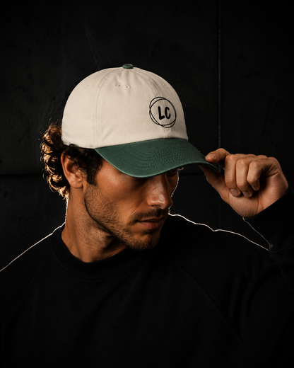 Casquette - Ecru Vert Bouteille - Profil
