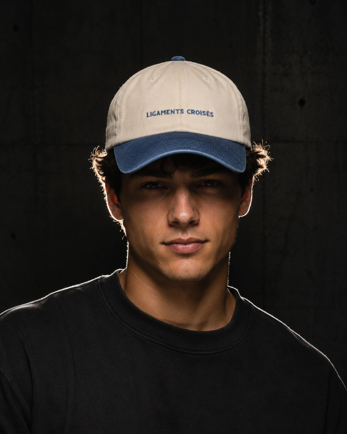 Casquette Vintage - Ecru Jean - Logo lettres - Porte