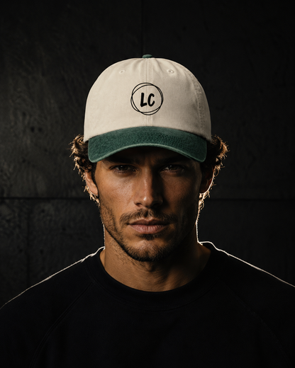 Casquette - Ecru Vert Bouteille - Face