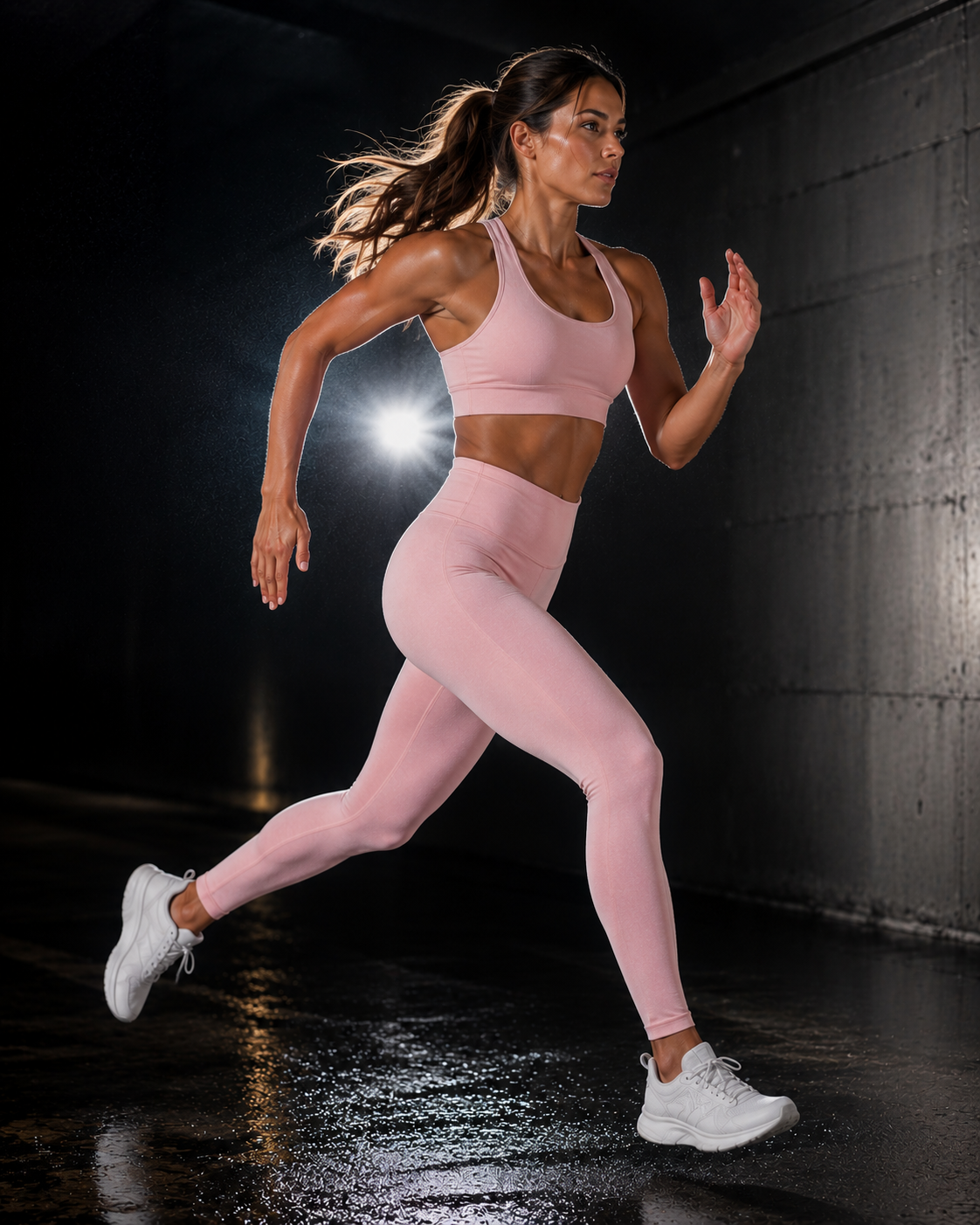 Legging flex - Rose Clair - Profil