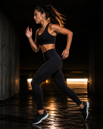 Legging flex - Noir - Profil
