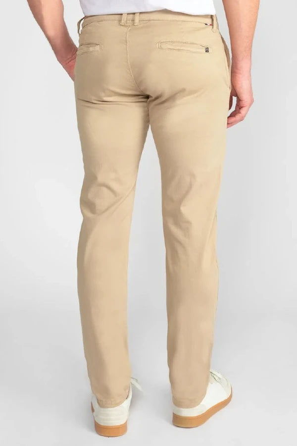 Pantalon chino large Cesar beige sable